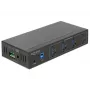 Delock 63309 hub USB industrial externo, 4 x USB 3.0 Type-A, proteção ESD de 15 kV, caixa metálica, montável na parede