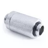 Alphacool ES D-Plug 31,5 mm, rosca macho G1/4 – rosca macho G1/4, cromado
