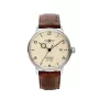 Relógio automático Zeppelin LZ129 Hindenburg 8062-5 — caixa de aço inoxidável, bracelete de couro