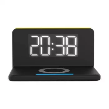Despertador digital Terratec ChargeAir preto amarelo 286141