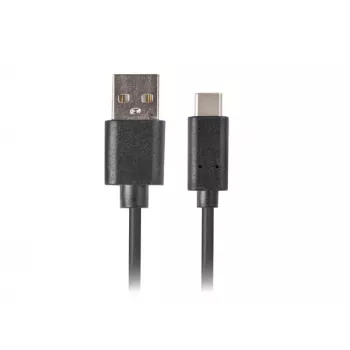 Cabo USB 2.0 LANBERG CA-USBO-10CU-0005-BK — USB A para USB C, 0,5 m, preto
