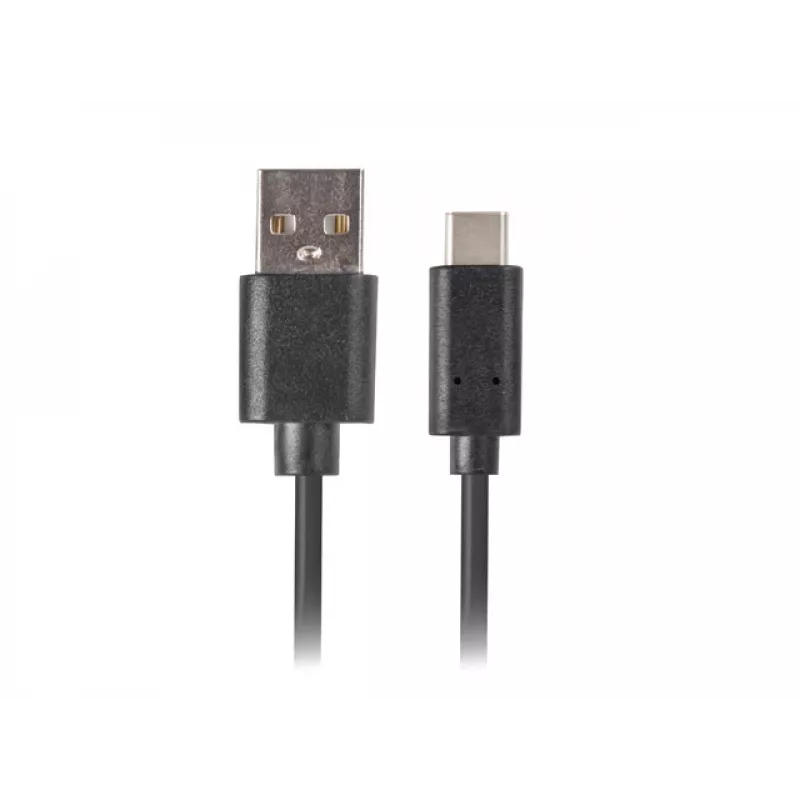 Cabo USB 2.0 LANBERG CA-USBO-10CU-0005-BK — USB A para USB C, 0,5 m, preto