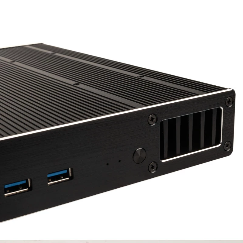Akasa Plato TN - Ultra Small Form Factor (USFF) - PC - preto - alumínio - escritório doméstico - Kensington