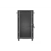 Armário rack 19 polegadas LANBERG 22HE 600x1000 mm, preto, portas de vidro à frente e atrás