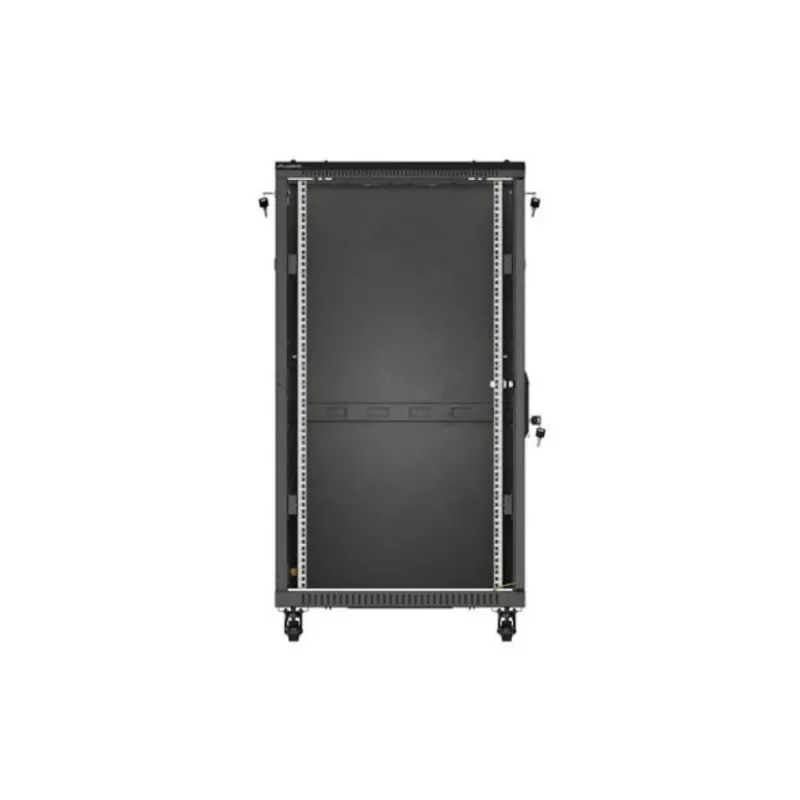 Armário rack 19 polegadas LANBERG 22HE 600x1000 mm, preto, portas de vidro à frente e atrás