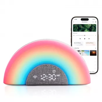 Momcozy Rainbow White máquina de ruído branco cinzento