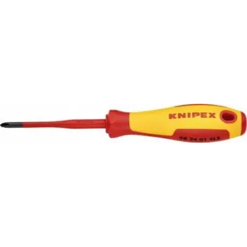 Knipex Chave de fendas VDE Plus/minus Tamanho PH 1 Comprimento da lâmina: 80 mm (98 24 01 SLS)
