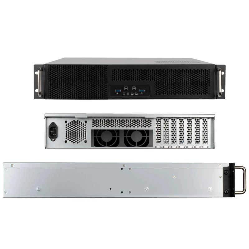 Chassis de servidor rackmount SilverStone RM23-502, ATX, USB 3.0 - 2U - preto