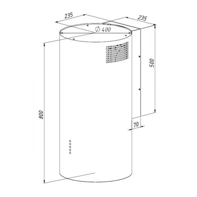 Exaustor AKPO WK-4 BALMERA WL fino BRANCO SEDA MATT T450 M3
