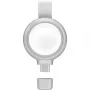 Carregador 4smarts QI2 smartwatch prateado USB carregamento rápido sem fios