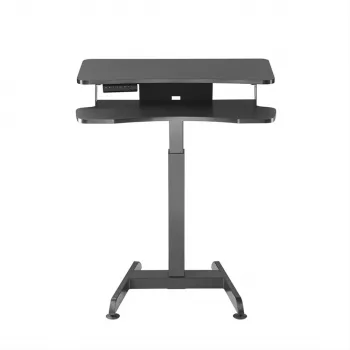 Secretária Maclean MC-835 portátil com regulação elétrica de altura 72 – 122 cm, máx. 37 kg, painel de controlo, posto de trabalho sentado/em pé
