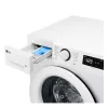 LG | Máquina de lavar roupa | F2WR508SWW | Classe de eficiência energética A-10% | Carga frontal | Capacidade de lavagem 8 kg | 1200 rpm | Profundidade 47,5 cm | Largura 60 cm | Visor | LED | Função vapor