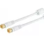 Cabo coaxial de ligação de satélite ShiverPeaks 80303, ficha F macho para ficha F macho, 2,5 m