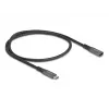 Cabo de extensão USB DeLOCK USB Type-C macho para fêmea 10 Gbit/s 0,5 m cinzento metal