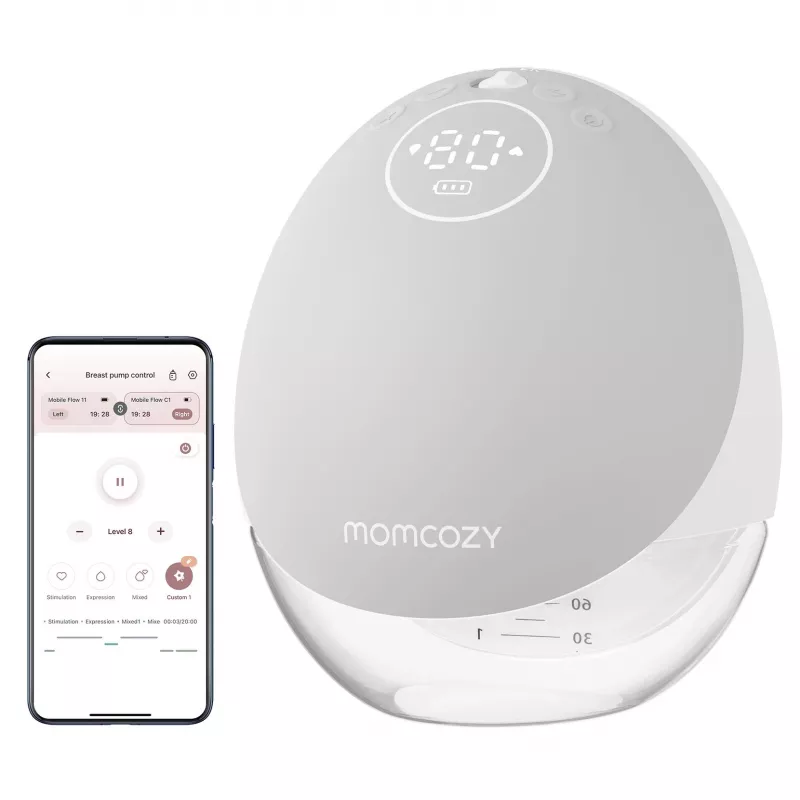 Bomba tira-leite Momcozy M9 single cinzento