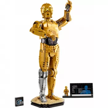 LEGO figura construível Star Wars C-3PO modelo 75398 — 1.138 peças, peça de colecionador para exposição de 380 mm