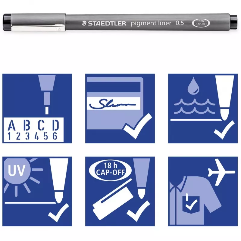 Caneta de feltro Staedtler Pigment Liner 308 vermelho