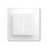 Botão inteligente em vidro HomeMatic Homematic IP Botão em vidro, 230 V, 868 MHz, branco, 54,5×54,5×29 mm
