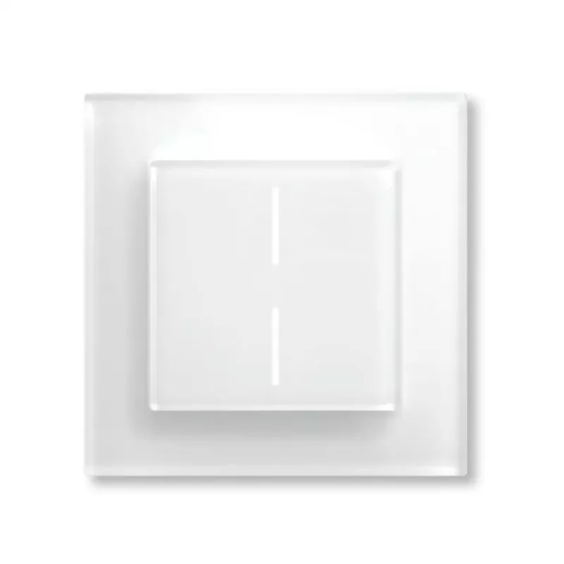 Botão inteligente em vidro HomeMatic Homematic IP Botão em vidro, 230 V, 868 MHz, branco, 54,5×54,5×29 mm
