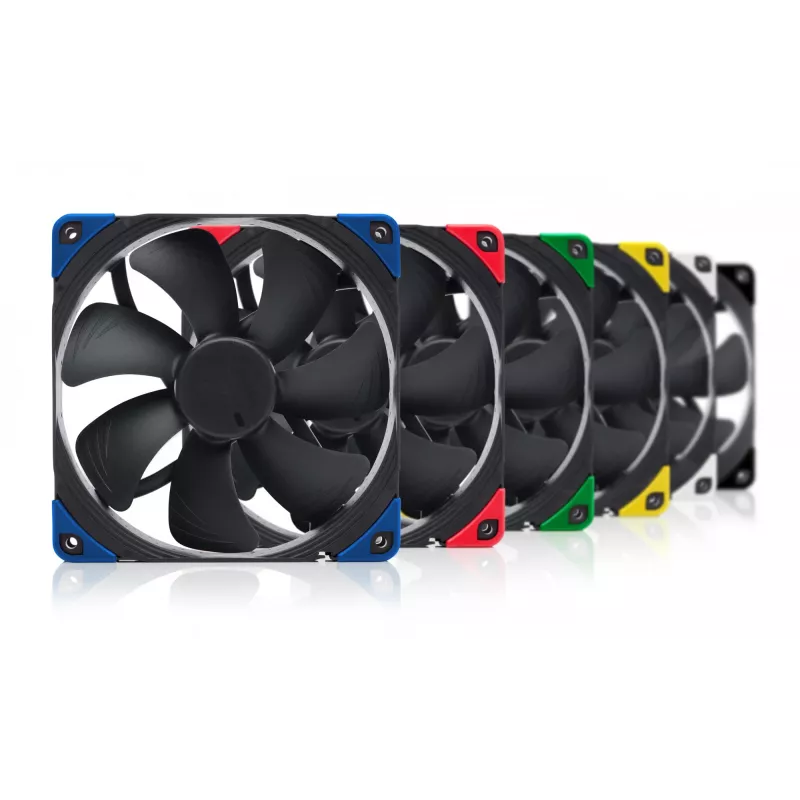 Ventoinha de caixa Noctua NF-A14 PWM chromax.Preto.swap 140 mm, 12V, 300–1500 RPM, PWM, 140,2 m³/h, 24,6 dB