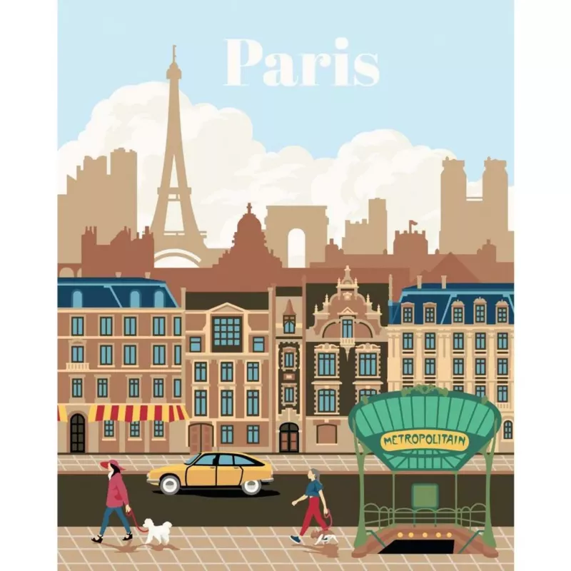 CreArt - Paris colorida, pintura
