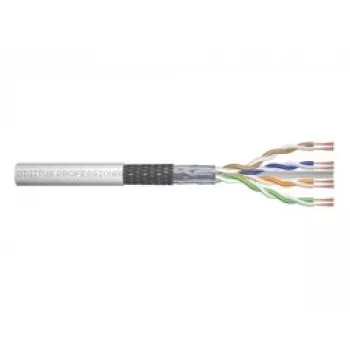 Cabo de rede Digitus CAT 6 SF/UTP Twisted Pair Patchkabel Rohware 305 m cinzento