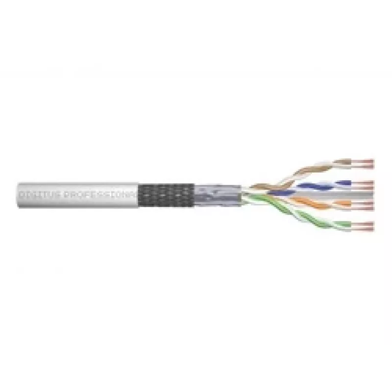 Cabo de rede Digitus CAT 6 SF/UTP Twisted Pair Patchkabel Rohware 305 m cinzento