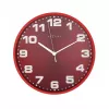NeXtime Relógio 3053ro Dash Red, Ø35 cm, parede, vermelho/prateado