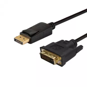 Adaptador de cabo de vídeo SAVIO CL-106 DisplayPort (macho) para DVI (macho), 1,8 m, preto, máx. 1920×1080