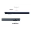 MacBook Air 15, meia-noite, M4 (10-CPU/10-GPU), 16 GB, 256 GB, alemão, fonte de alimentação 35W Dual USB-C, MW1L3D/A