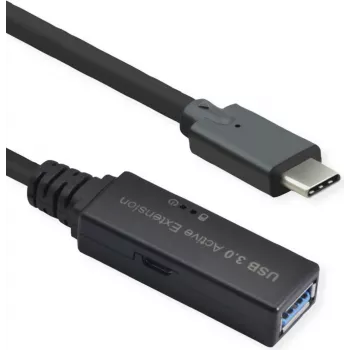 Cabo de extensão ultralongo ROLINE USB3.2 Gen1 C-A ST/BU 5m - Cabo - Digital/Dados - 5 m (12.04.1065)