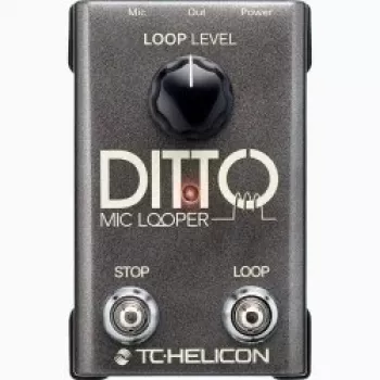 Looper de microfone TC‑Helicon Ditto Mic Looper com entrada de microfone (modelo 000-DDU01-00010)