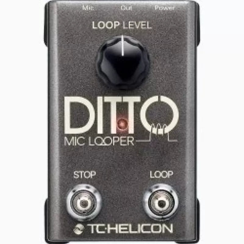 Looper de microfone TC‑Helicon Ditto Mic Looper com entrada de microfone (modelo 000-DDU01-00010)