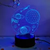 Lâmpada LED decorativa Manta SNL118RGB RGB 3D