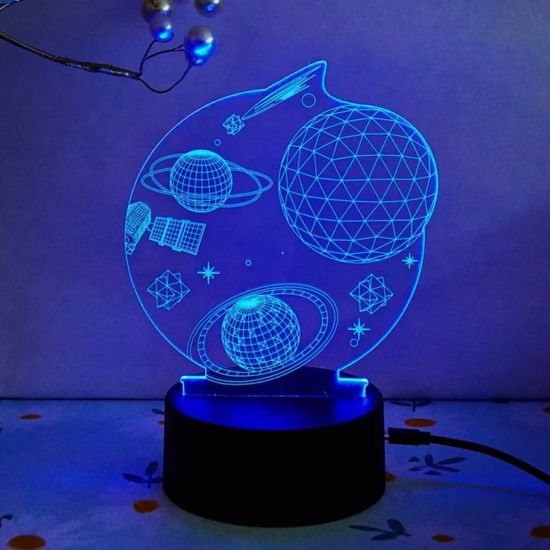 Lâmpada LED decorativa Manta SNL118RGB RGB 3D