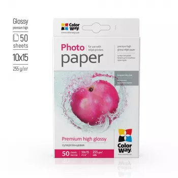 Papel fotográfico ColorWay PSG2550504R brilhante 255 g/m² 10x15 cm 50 folhas