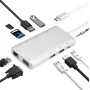 Docking station helos 304265 USB 3.1 Type-C com HDMI, VGA, USB e LAN