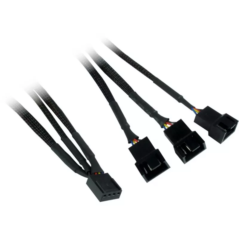Inter-Tech Argus RS-06 conjunto de ventoinhas RGB, 3x 120 mm (120x120x25), RF, preto/branco
