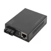 Conversor de mídia Gigabit PoE Digitus, RJ45 / SC, SM, PSE