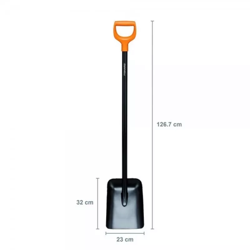 Pá metálica Fiskars Solid com cabo em D