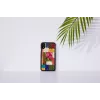 Capa para telemóvel iKins para iPhone XR — padrão de flores de cerejeira, preta