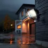 Projetor LED solar Maclean MCE442 com detetor de movimento projetor de parede luz crepuscular IP44 6W 6000K