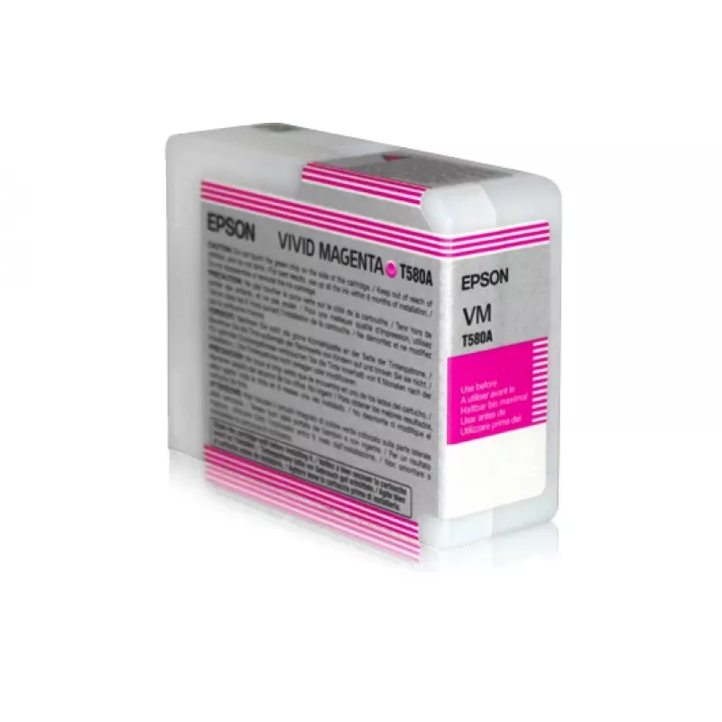 Epson Singlepack Vivid Magenta T580A00, Vivid Magenta, tinta pigmentada, 80 ml, 1 unid.
