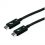 Cabo USB ROLINE 11.02.9043 0,5 m USB 3.2 Gen 1 USB-C preto