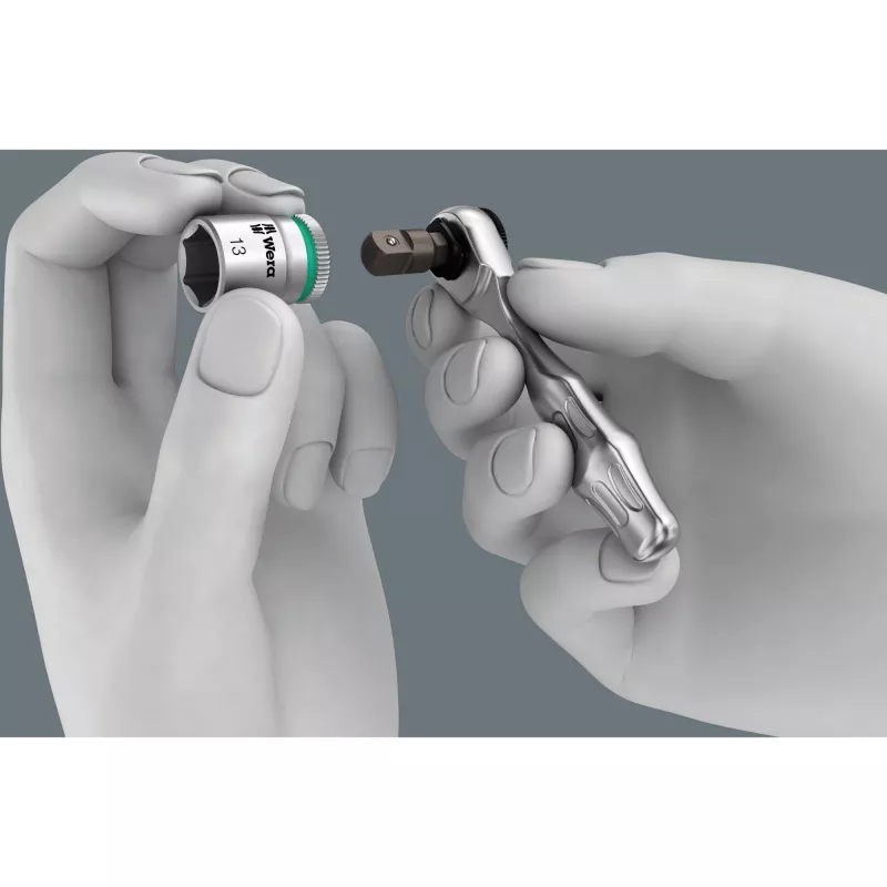 Wera 8001 A Zyklop Mini 1 chave de fendas de roquete para pontas