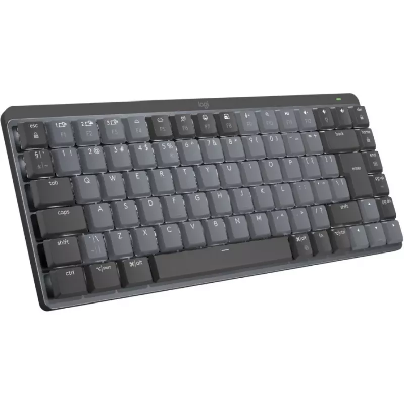 Logitech MX Mechanical Mini 920-010782 teclado sem fios retroiluminado, interruptores com clique, RF sem fios + Bluetooth LE, QWERTY US International, grafite