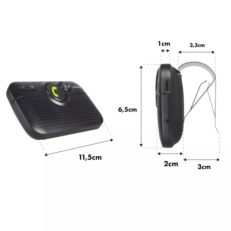 Headset Audiocore sistema mãos-livres para auto BT 5.0 A2DP arranque automático AC47