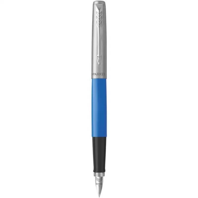Caneta de tinta permanente Parker 2096858 azul aço inoxidável