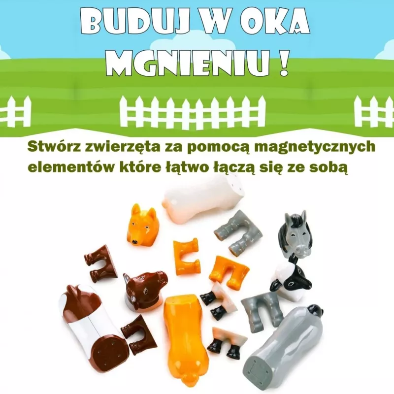 Conjunto magnético de animais da quinta Malblo