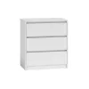 Cómoda Top e Shop K3 BIEL, 3 gavetas, branco, aglomerado, 700×430×780 mm